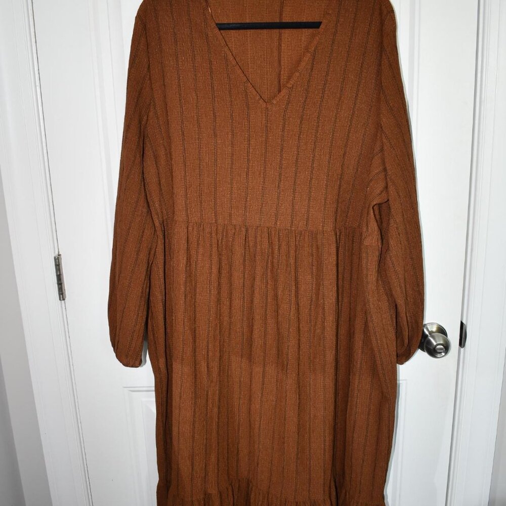🤎 Primark Rust Ribbed Maxi Dress 🤎